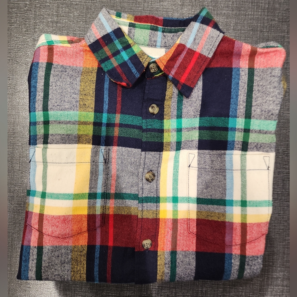 Gymboree Boys Button Down Flannel Shirt Size XL (14) - Picture 3 of 5